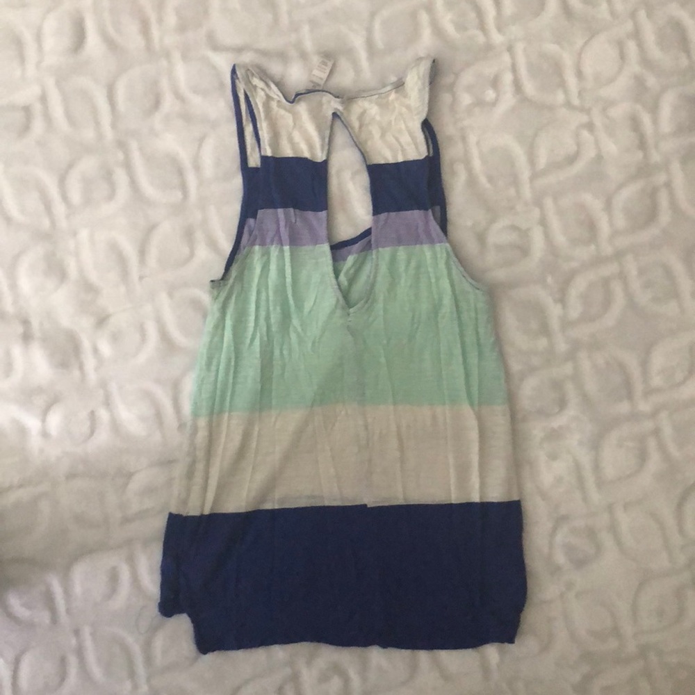 Keyhole Back Color Block Tank - Picture 2 of 2